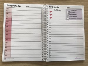 My Daily Plan 2 page spread inside