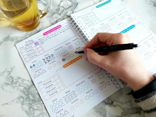 Mental Health Diary in use