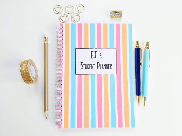 Student Planner Notebook Stripes