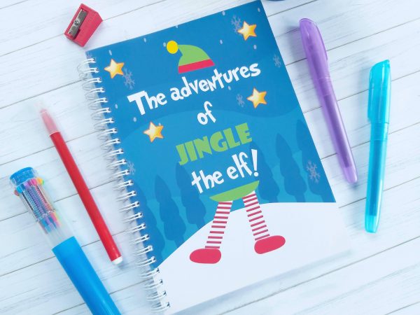 The Adventures of My Elf Notebook Blue Cover