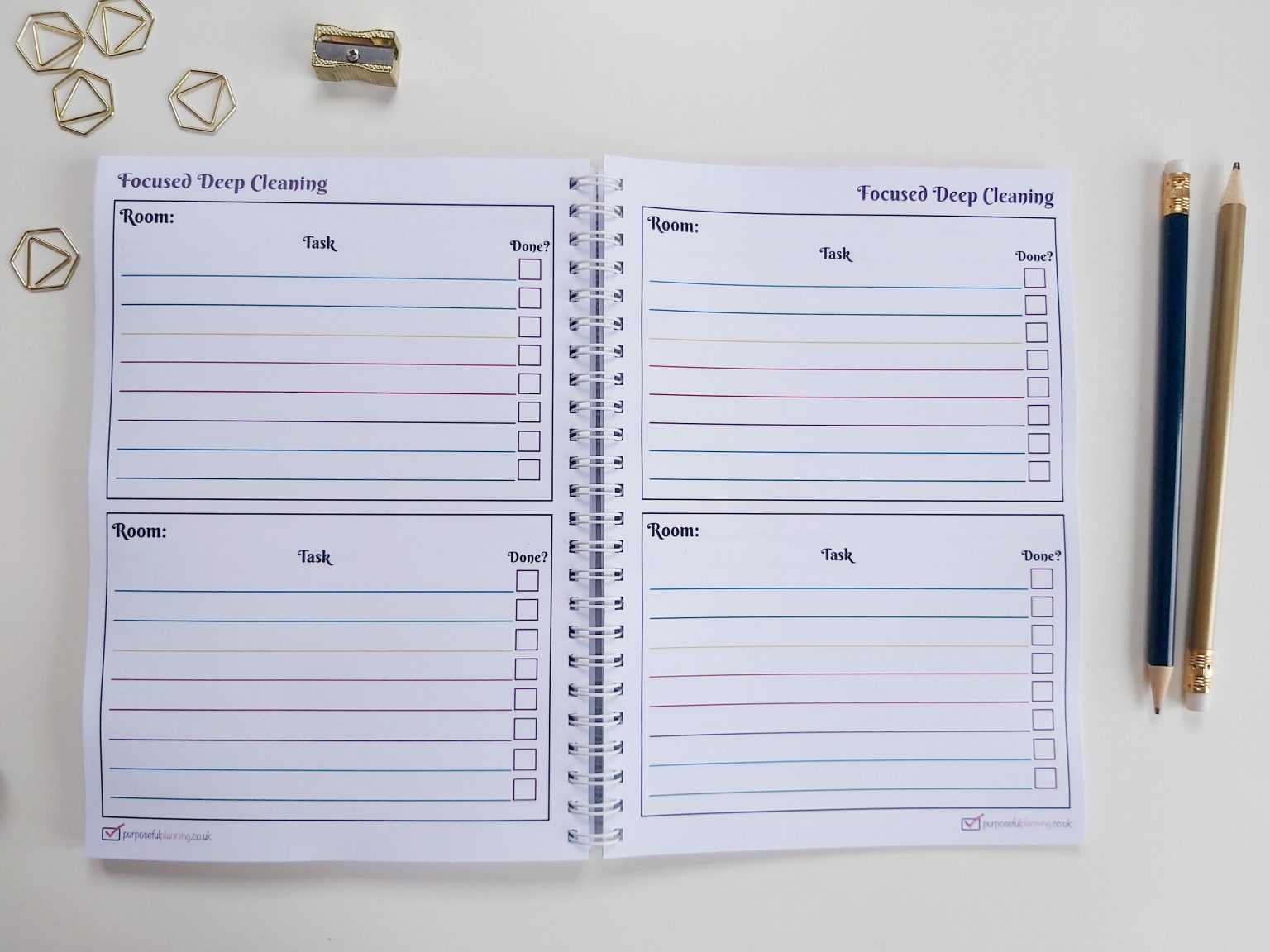 Personalised Cleaning Diary Notebook