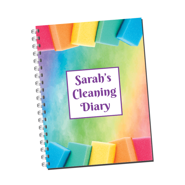 Personalised Cleaning Diary Notebook