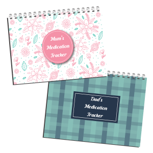 Medication Tracker Notebook Planner covers
