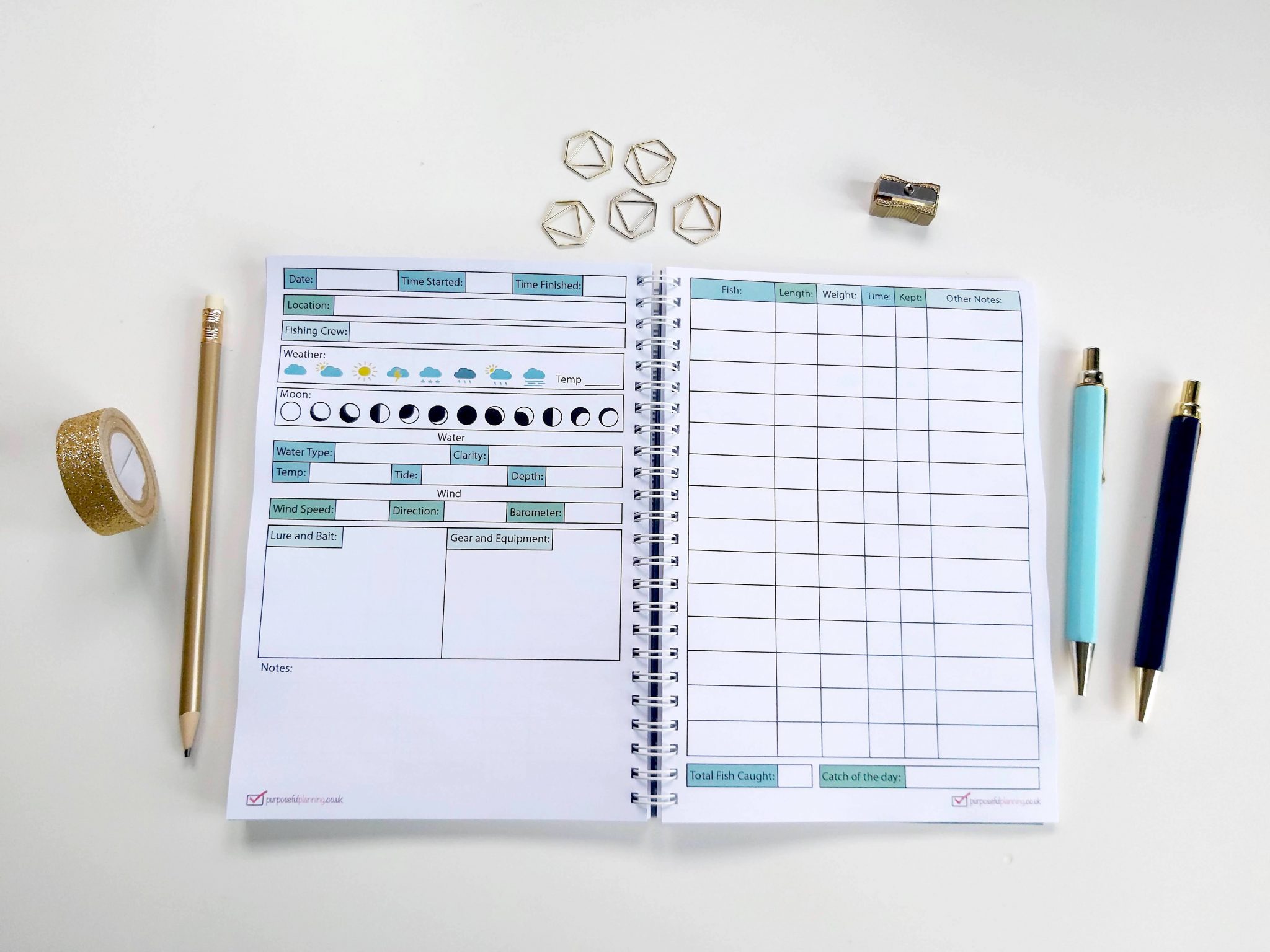Personalised Fishing Log Book