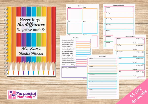 Personalised Teacher Planner Inside Pages image