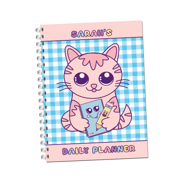 Cute Kawaii Daily Planner Notebook Front Cover