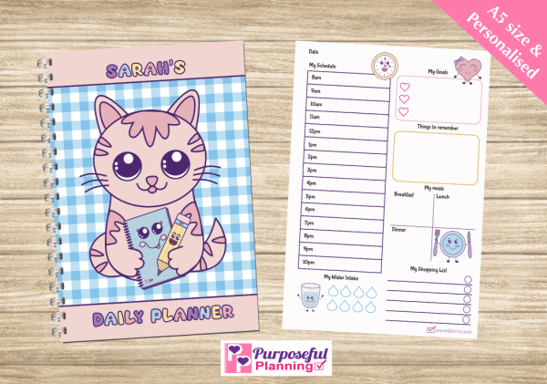 Cute Kawaii Daily Planner Notebook Inside