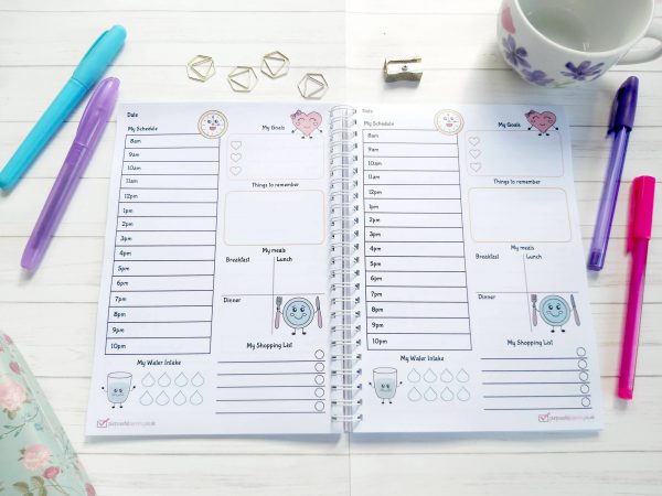 Cute Kawaii Daily Planner Notebook Inside Pages