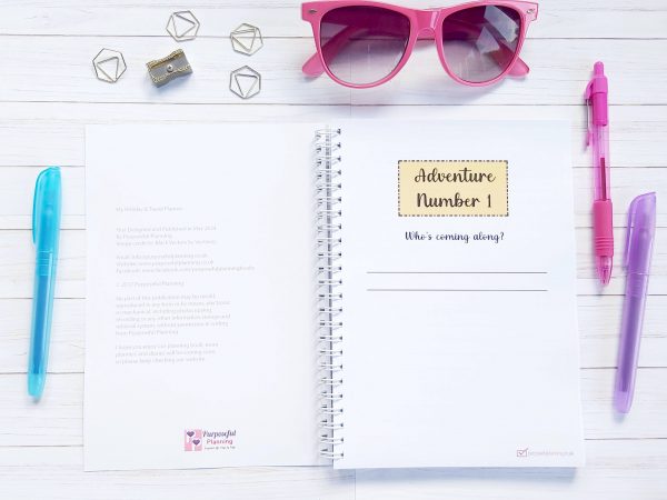 Holiday and Travel Planner Notebook Adventure Number Page