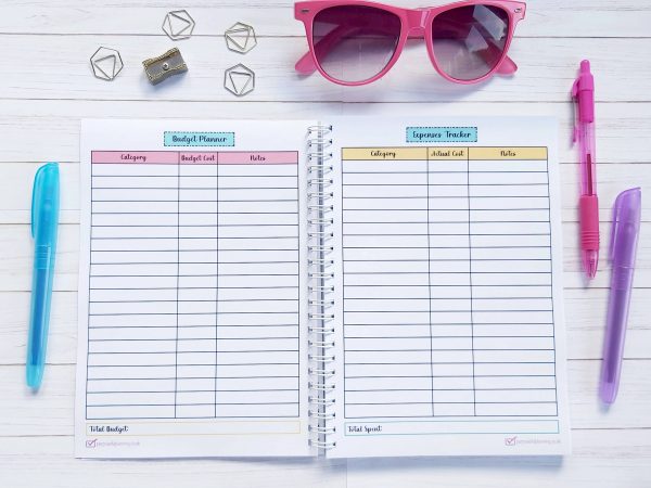 Holiday and Travel Planner Notebook Budget and Expenses Page