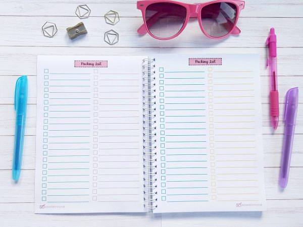 Holiday and Travel Planner Notebook Packing List Page